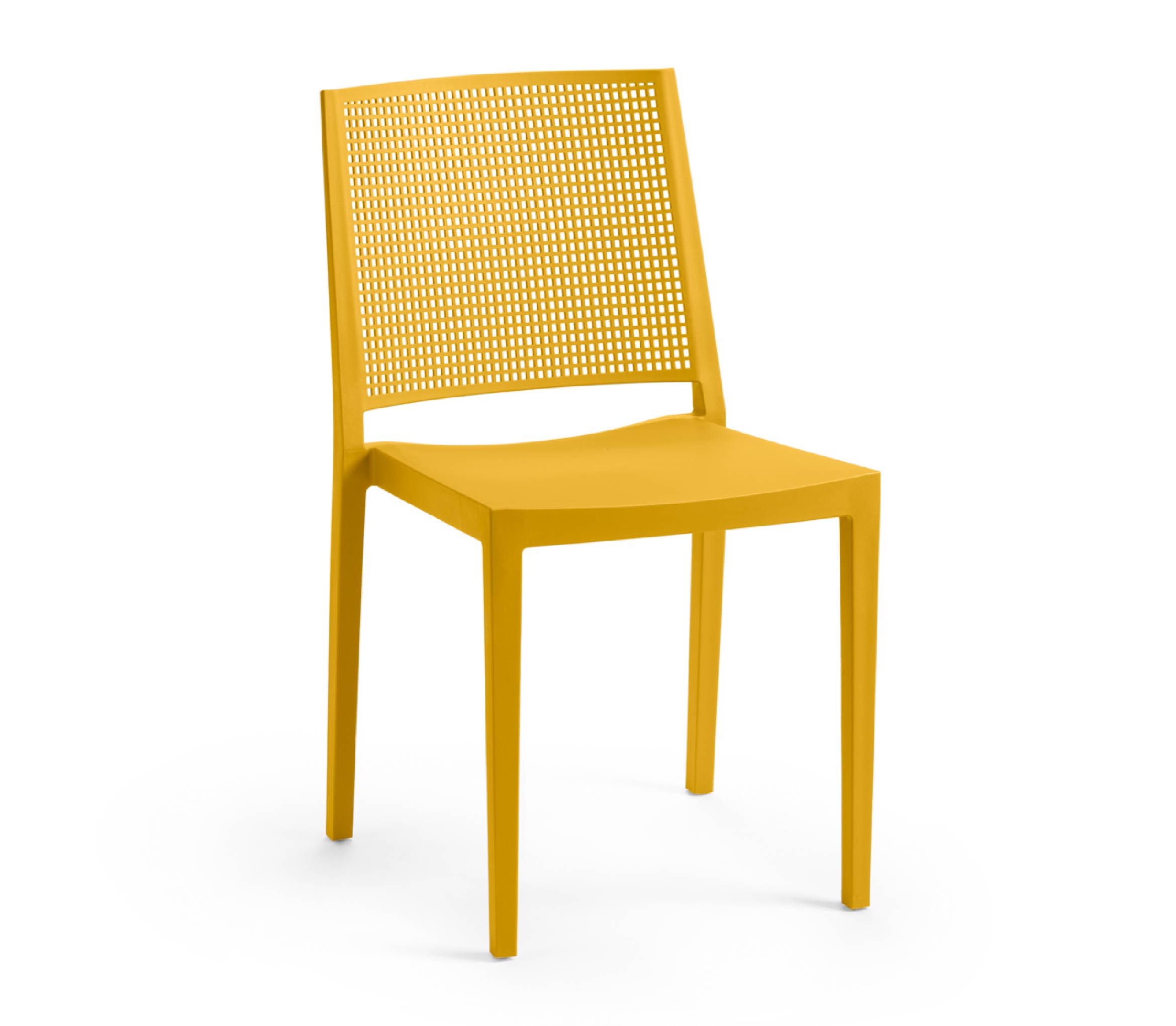 TENSAI_FURNITURE_GRID_MOSTARD_205 Polypropylene chair