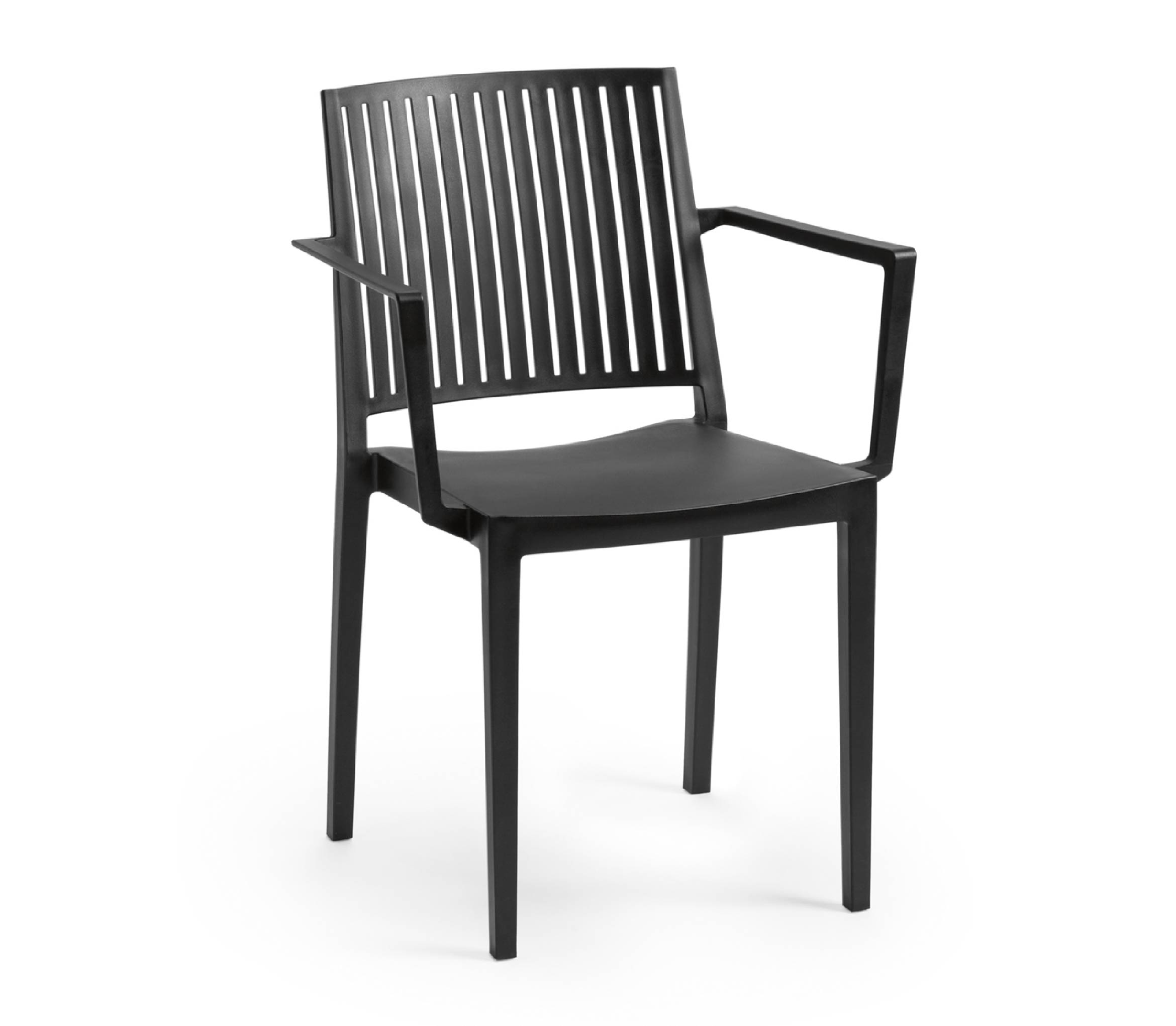 TENSAI_FURNITURE_BARS_ARMCHAIR_BLACK_900 Polypropylene chair